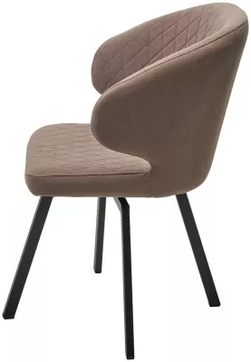Стул ХИЛТОН 360 град., цвет B5 Капучино, велюр / черный каркас М-City