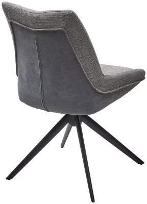 Стул OSKAR 360 град. поворот. KN01-03 Серый/ BZ1046-02 Темно-серый/ Черный, ®DISAUR