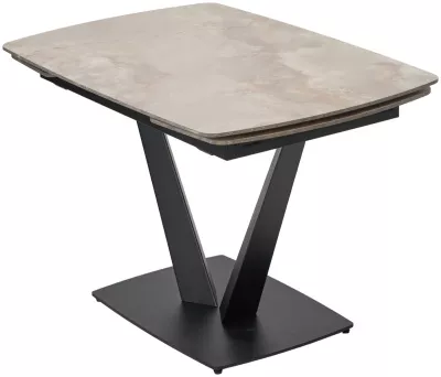 Стол ALATRI 120 GLOSS AMBER JADE SOLID CERAMIC / BLACK, ®DISAUR