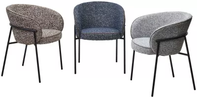 Стул GUST цвет стальной синий TOPIC 330 / черный каркас / Товарный знак DISAUR