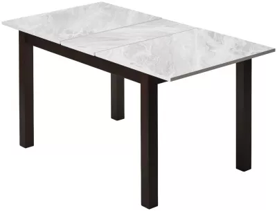 Стол TME-6931 MBH SWEDEN белый мрамор / BB темный орех  M-City