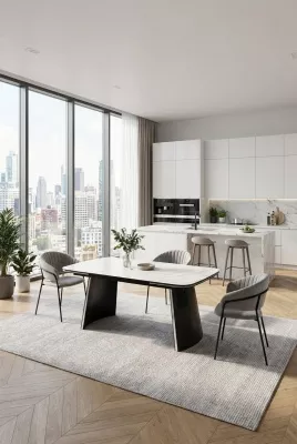 Стол ВАЛЬДЕМАР (VALDEMAR) 180 цвет KL-99 итальянская керамика, стекло/ Темно-серый/Kl-99, ®DISAUR