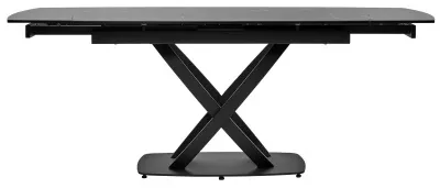 Стол FOGGIA 140 KL-116 Черный мрамор матовый, итальянская керамика/ черный каркас, ®DISAUR