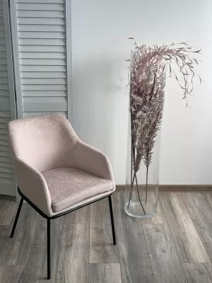 Стул АЛИСТЕР, цвет RAIN 2 какао велюр / черный каркас М-City