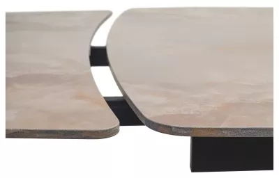 Стол RIVOLI 140 GLOSS AMBER JADE SOLID CERAMIC / BLACK, ®DISAUR