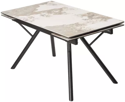 Стол ЛИБЕРТИ 140 Pandora, керамика / Черный каркас М-City