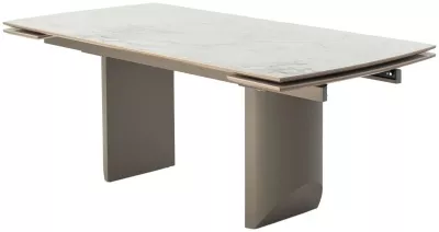 Стол ПУАНТО 200  BRECHA CREMA ELEGANCE, керамика / Латте каркас М-City