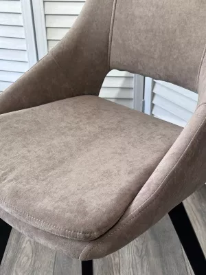 Стул ASP, 360 град. поворот. B5 Капучино, велюр / черный каркас, М-City