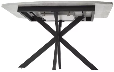 Стол АРИЗОНА 130 БЕТОН ЧИКАГО СВ.СЕРЫЙ / Черный каркас М-City