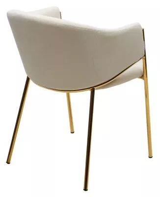 Стул DILL MOMO-01 молочный, велюр "беспальчиковый"/ золотой каркас М-City