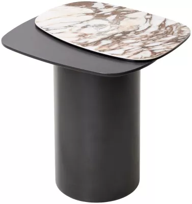 Стол кофейный ARVID TL-312 испанская керамика на стекле/ МДФ окраш. / темно-серый МДФ каркас ®DISAUR