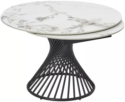 Стол BUENO 120 GLOSS GOLDEN JADE SOLID CERAMIC / BLACK, ®DISAUR