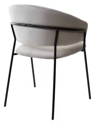 Стул ГЕММА, цвет H-09 Светло-серый, велюр / черный каркас М-City