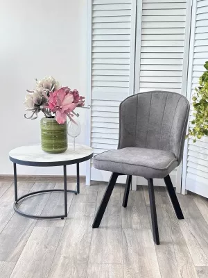 Стул MODE 360 град. поворот. B28 Темно-серый, велюр / черный каркас, М-City