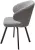 Стул ХИЛТОН 360 град., цвет B22 Серый, велюр / черный каркас М-City