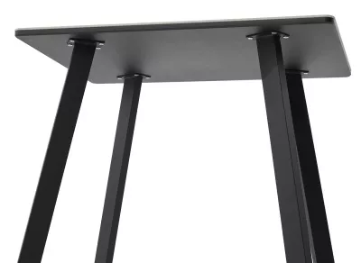 Стол ТИК ТАК 90  цвет Белый мрамор активный, керамика / Черный каркас