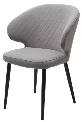 Стул ХИЛТОН, цвет B22 Серый, велюр / черный каркас М-City