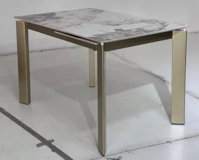 Стол CORNER 120 GLOSS LUXURY PANDORA SOLID CERAMIC / шампань, ®DISAUR