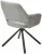 Стул NURI 180 град. поворот. 3018-03 светло-серый, шенилл/ черный каркас, ®DISAUR