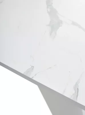 Стол Прага 120 БЕЛЫЙ МРАМОР FC13 CLEAF, пластик / БЕЛЫЙ М-City