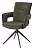 Стул KINNET 360 град. поворот.  MOHAIR-353 / CASTEL-39 Зеленый,ткань/ Тем.-серый каркас, ®DISAUR