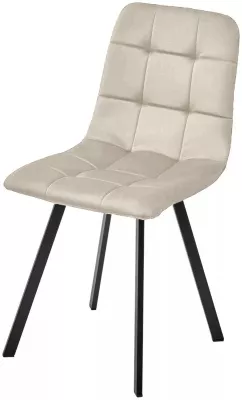 Стул РИЧИ, цвет H-06 Бежевый, велюр / черный каркас