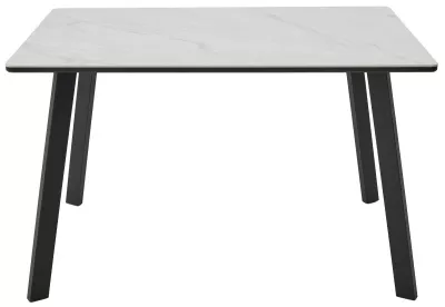 Стол ТИК ТАК 120 цвет ОНИКС, керамика / Черный каркас
