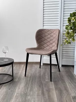 Стул КЛОД, цвет Kiprus-03 Латте, искусственная замша / черный каркас М-City