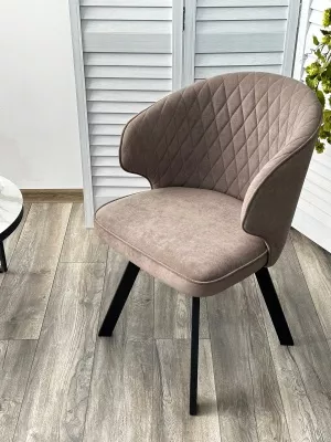 Стул SKAT 360 град. поворот. B5 Капучино, велюр / черный каркас, М-City