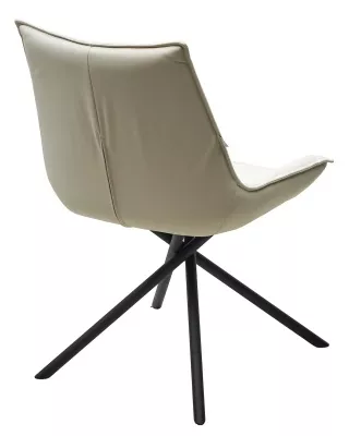 Стул ОСЛО Atmocfera 010 Бежевый / Orakul 160 Белый / Черный каркас M-City