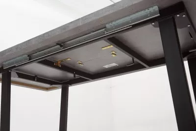 Стол ЛОФТ 160 Бетон Портленд/ Черный М-City