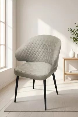 Стул ХИЛТ 360 град.поворот., цвет B22 Серый, велюр / черный каркас