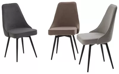 Стул БЕРТИ 360 град. поворот. B5 Капучино, велюр / черный каркас