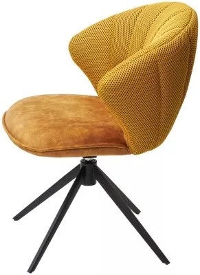 Стул ASTRA 360 град. поворот Желтый Sonic 68 ткань / 7525-132 велюр / черный каркас, ®DISAUR
