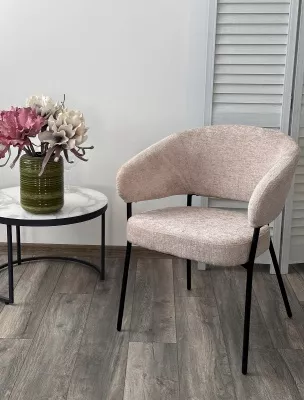 Стул SAGE 3018-10 бежевый, шенилл / черный каркас, ®DISAUR