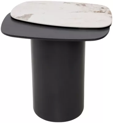 Стол кофейный ARVID PANDORA  керамика на стекле/ окрашенный МДФ / темно-серый МДФ каркас ®DISAUR