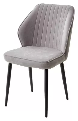 Стул VENA, цвет B22 Серый, велюр / черный каркас М-City