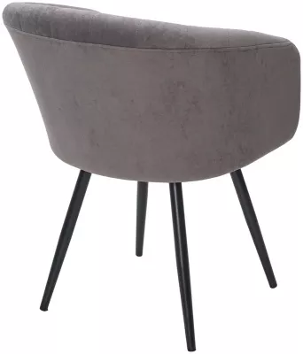 Стул RUNA, 360 град. поворот. B28 Темнор-серый, велюр / черный каркас, М-City