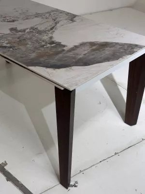 Стол ESMIR 180 GLOSS LUXURY PANDORA SOLID CERAMIC/орех, ®DISAUR