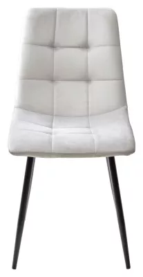 Стул BARI UF910-02 LIGHT GREY, велюр / черный каркас М-City