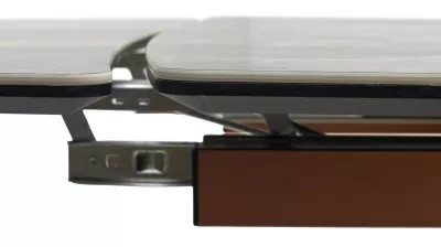 Стол ПУАНТО 200 TITANIUM LAWA NERO, керамика / МЕДЬ каркас М-City