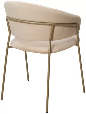 Стул ГЕММА, цвет H-06 Бежевый, велюр / шампань каркас М-City
