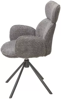 Стул VARDY 360 град.поворот. Темно-серый  букле XD841-16 / Серый, ®DISAUR