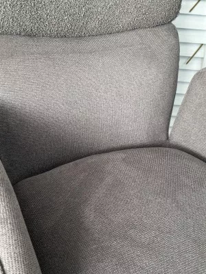 Стул TRIS 360 град. поворот с возвратом, Davis Nowo 92 серый, букле /Point 90 серый/ Черный, ®DISAUR