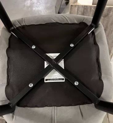 Стул ХИЛТОН, цвет B28 Темно-серый, велюр / черный каркас М-City