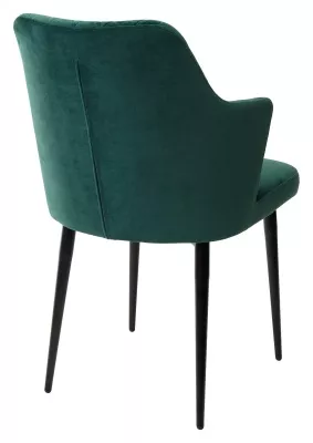 Стул HERMAN ЗЕЛЕНЫЙ #19, велюр / черный каркас М-City