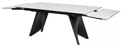 Стол IVAR 200 MARBLES KL-99 Белый мрамор, итальянская керамика, ®DISAUR
