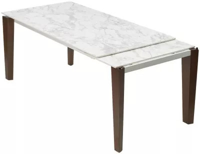 Стол ESMIR 180 MATTE ARABESCATO SOLID CERAMIC/ орех, ®DISAUR