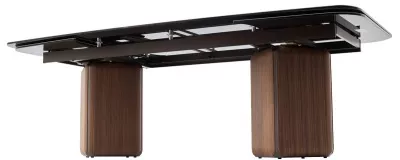 Стол ТЕРРА (TERRA) 240-360 Бежевый мрамор TL-331, испанская керамика / орех, ®DISAUR