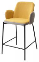 Полубарный стул NYX (H=65cm) VF106 желтый / VF120 серый М-City
